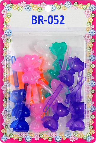 Tara Girls Self Hinge Bow Hair Barrettes - 18 Pcs.