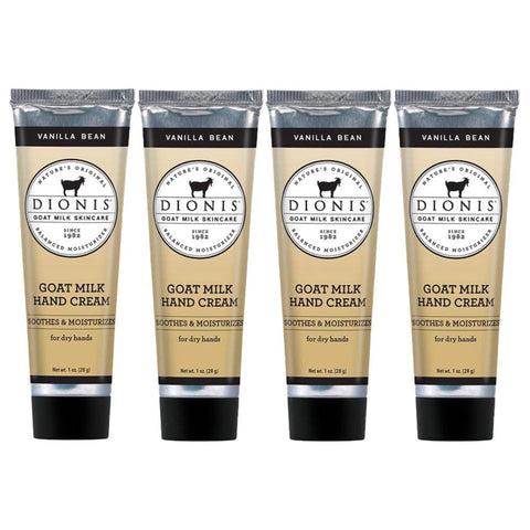 Dionis Goat Milk Hand Cream 4 Piece Travel Gift Set - Vanilla Bean