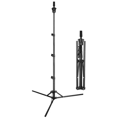 MEIBR Foldable Wig Stand Tripod, Mannequin Head Stand Frosted Material, Adjustable Tripod for Mannequin Head Holder for Cosmetology Hairdressing Training