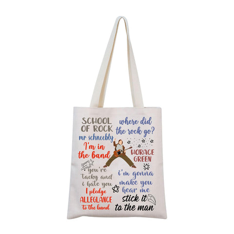 MNIGIU Rock Quote Tote Bag, Adult Unisex, 22" x 1" x 33", Rock Quote