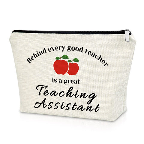 Teacher Assistant Gift Teacherâ€™s Aide Gift Makeup Bag Thank You Gifts Retirement Gift for Her Cosmetic Bag Teacher Day Gifts Graduation Birthday Christmas Gifts Cosmetic Travel Pouch