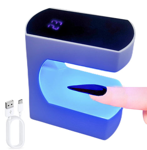 Lishumei Mini LED Nail Lamp, 24W UV Light for Nails with Timer UV Lamp for Gel Nails Quicky-Dry Nail Light Portable USB Nail Dryer for Travel Manicure Art DIY Nail Art