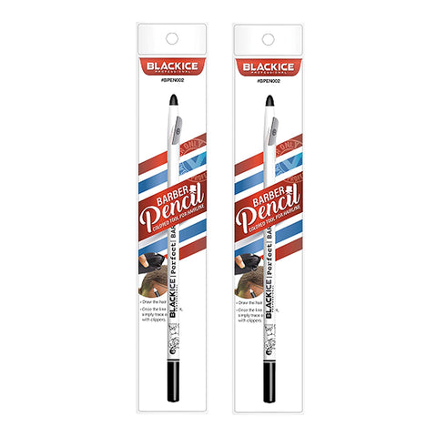 (2) Black Ice Spray Barber Pencils (White)