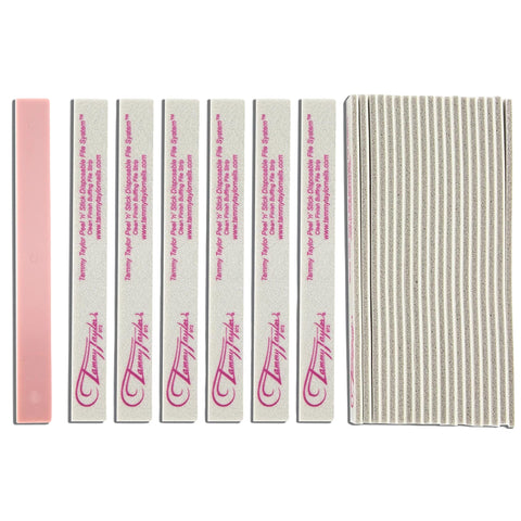 Tammy Taylor Peel â€™Nâ€™ Stick Clean Finish Buffing File | Washable Buffer Made From Cloth Material, Not Paper | Leaves Nails Perfectly Smooth (25pcs)
