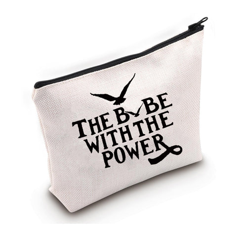 TSOTMO Movie Merchandise Gift THE BABE WITH THE POWER Inspired By Movie Cosmetic Bag For Fans Galentine's Gift Feminist Gift Makeup Bag, Black, The Power