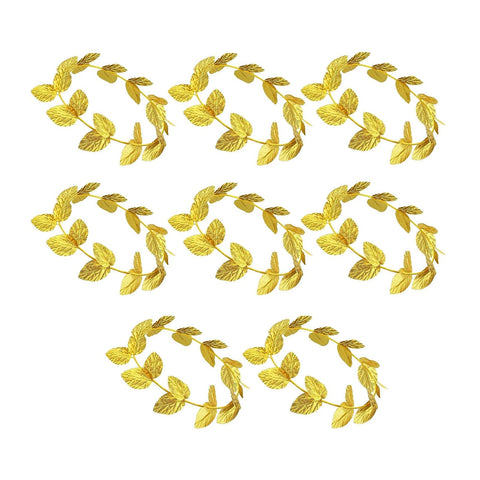 8pcs Halloween Toga Headpiece Gold Leaf greek goddess accessories Headband Roman Wreath Laurel Toga for Men Women Headdress Toga Party Decoration Accessories