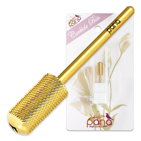 Fine: PANA 3/32" Shank Size Professional - Smooth Top Small Barrel Gold Carbide