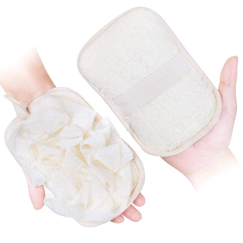 1 Pack: Mikimini Bath Mitt For Women, Bath Pouf Mesh Brushes 1 Pc Upgraded Version | Loofah Sponge & Exfoliating Pad 2 In 1 Professional Design | Exfoliating Gently With The Elastic (1 Pack)