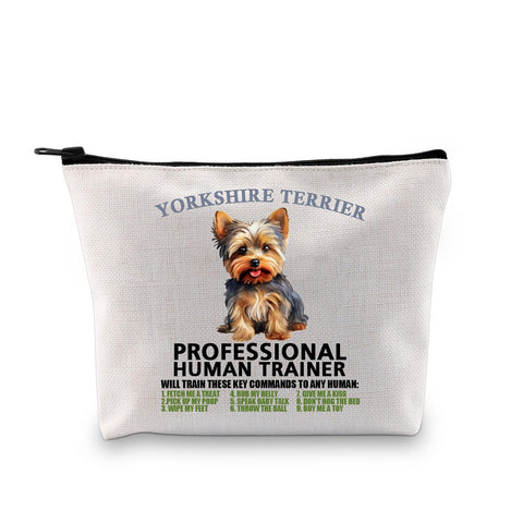 XYANFA Yorkshire Terrier Makeup Bag Yorkie Lovers Gift Yorkie Dog Yorkie Owner Gift Pet Lovers Yorkie Puppy Yorkshire Terrier Cosmetic Bag, YORKSHIRE TERRIER, Fashion