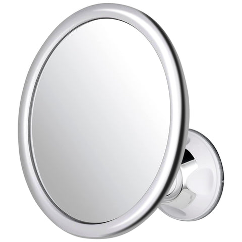 MIRRORVANA Round Fogless Shower Mirror for Shaving - Shatterproof Mirror with 360° Swivel Suction Cup for Men and Women - 6.7" (Classic Chrome)