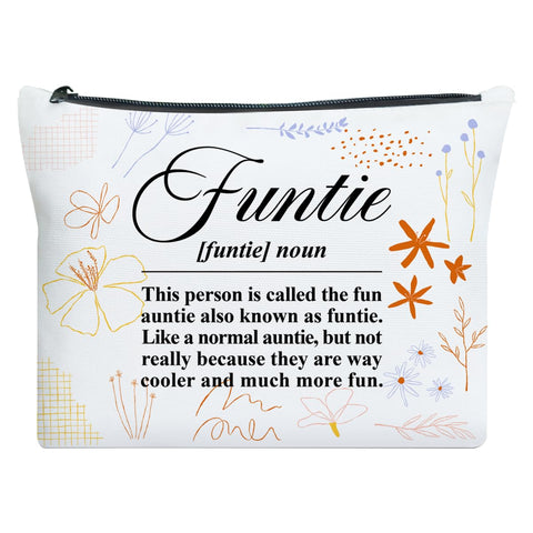 UDNADKEX Funny Aunt Gift from Nephew Niece, Best Aunt Ever Gift, Christmas, Birthday Gift for Aunt Auntie Makeup Bag, They Are Way Cooler and Much More Fun, multiple