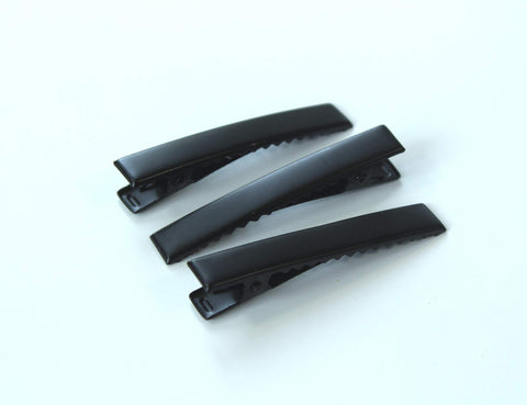 ALL in ONE 50pcs Small Size Hair Clip for DIY (35MM/1.37â€œ Black Flat Alligator Clips)