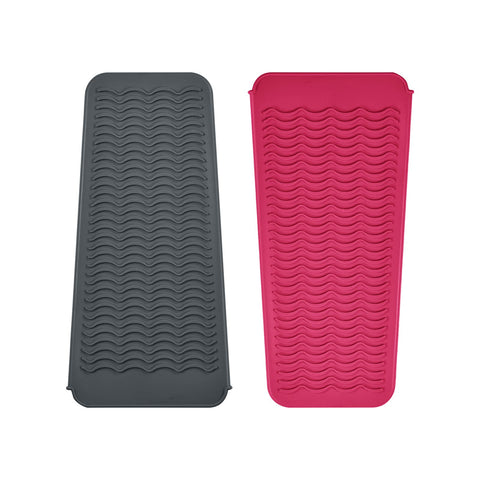 EIOKIT Silicone Heat Resistant Travel Mat Pouch (2 Pack) for Hair Straightener, Crimper, Curler, Wand, Flat Iron & Waving Iron