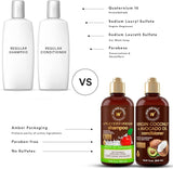 WOW Skin Science Apple Cider Vinegar Shampoo & Conditioner Set - Men and Womens Gentle Shampoo & Conditioner Set for Dry Hair - Increase Gloss, Reduce Split Ends - Sulfate, Silicone & Paraben Free