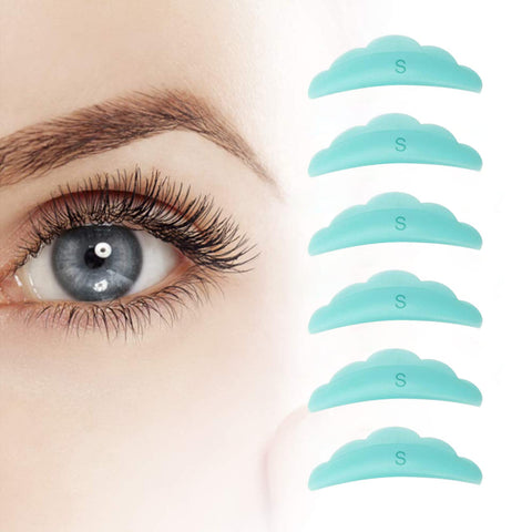 Libeauty Lash Lift Pads Rods 6 Pcs Eyelash Perm Lift Silicone Rods 1 Size M M M Reusable Eyelash Perming Curler Shield Pads with Premium PU Storage Case for Perfect Lash Lifting (white)