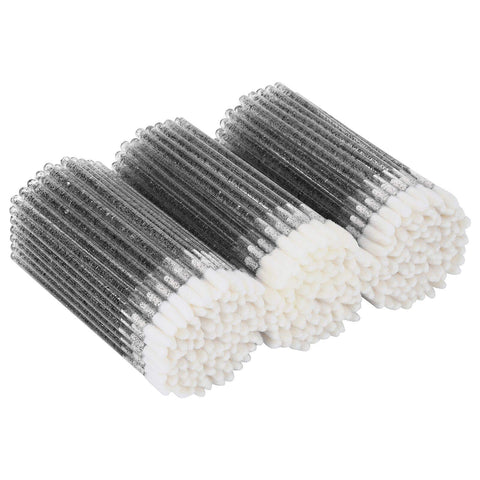 Tifanso 300 PCS Lip Brush, Disposable Lip Wands Make Up Applicators, Lip Gloss Wands Applicator Tool Lipstick Brush, Beauty Cosmetic Kits (Crystal Black)