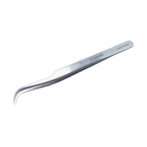 Tool Alement Canadian Stainless Steel 12cm Semi Curve Eyelash Tweezers M-PK14-8004