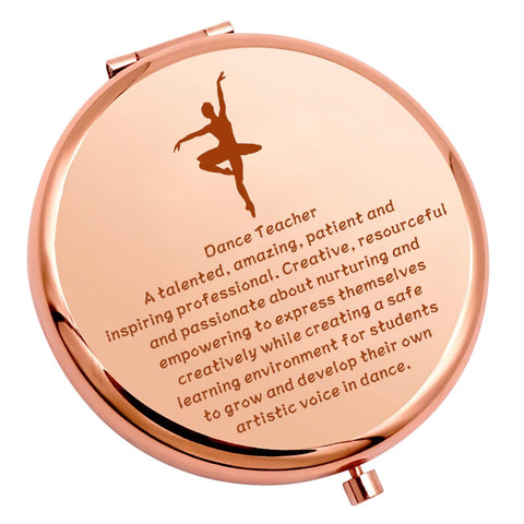 JNIAP Dance Teacher Appreciation Compact Mirror Dance Instructors Thank You Gift Ballet Dancing Pocket Mirror Dancer Gift