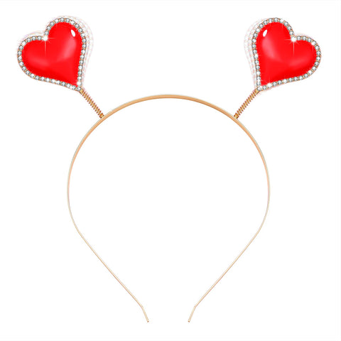 Love Heart Shaped Sequin Headband Valentine's Day Hair Hoop Hair Loop Hair Clasp Hair Band Hair Accessories Dress Accessories for Girl