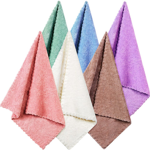Syhood Face Cloths Microfiber Wash Cloth Facial Cleansing Cloth for Face, Soft (12 x 12 Inch, 6 Pieces) : 12 x 12 Inch, 6 Pieces