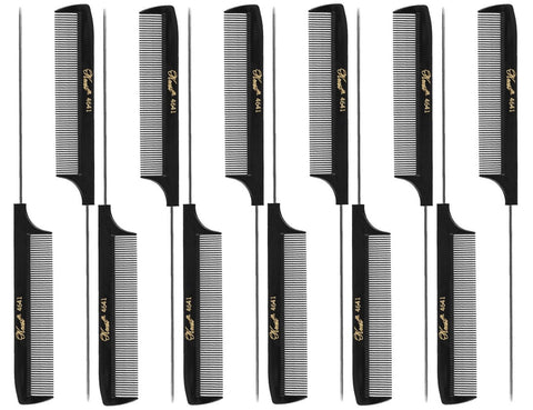 Krest 8 1/2 Weaving Foiling Fine Rattail Comb (12 Pack) 12 x SB-K4641-BLK