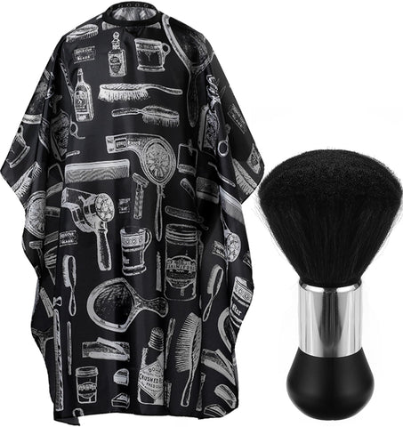 Borogo Professional Waterproof Barber Cape with Snap Closure, Hair Cutting Salon Cape Hairdressing Apron