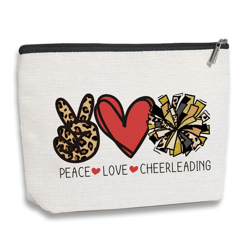 Pouch Bag Inspirational Gifts for Women Birthday Gift for Coach Best Friend Sister Daughter Makeup Bag, cheerleading