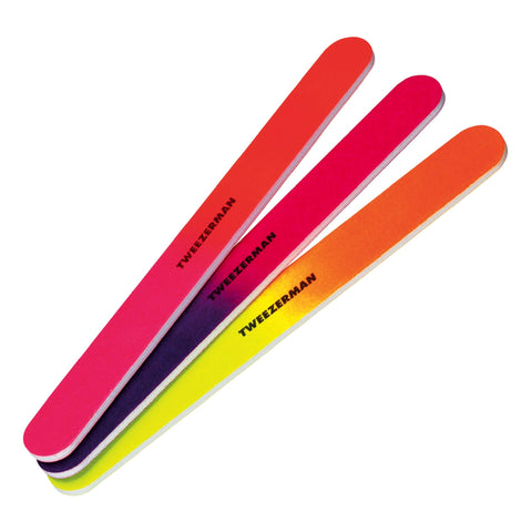 Tweezerman 3 Piece Neon Hot Nail Files, 1.250 Ounce