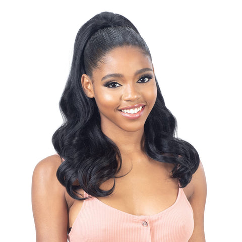 FreeTress Equal Drawstring Ponytail Natural Me Natural Bouncy Curl (OT30)