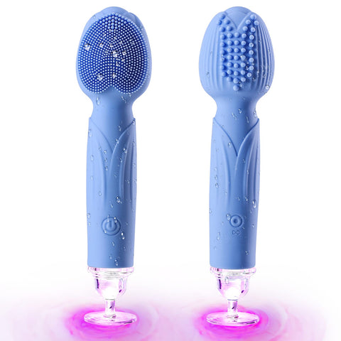 Facial Cleansing Brush, Silicone Face Scrubber for Men and Women, Face Brushes for Cleansing and Exfoliating, Upgrade Waterproof Face Scrub Brush for All Skin Types