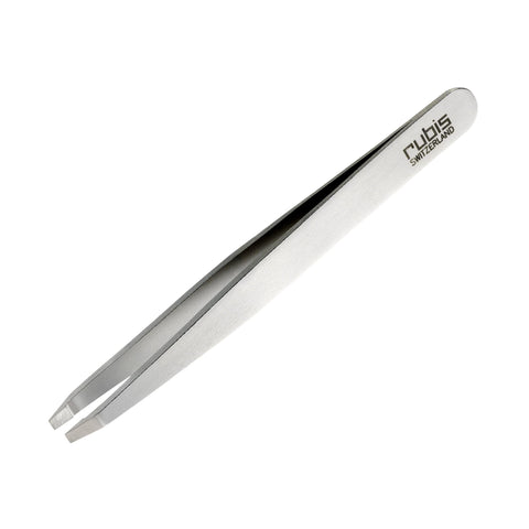 Rubis Universal Stainless Steel Tweezers with Straight Tips for Precise Eyebrows and Hair Removal, Made in Switzerland