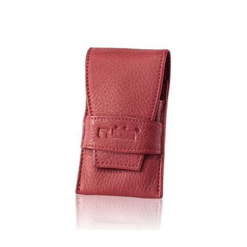 Rubis 4-Piece Manicure Set for Women with Red Leather Case, Includes Nail Clippers, Nail Scissors, Glass File, and Push and Clean Nail Cleaner, Made In Switzerland