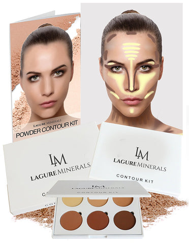 Powder Contour Kit - Premium Bronzing Powder and Contour Palette for Flawless Highlighting and Contouring