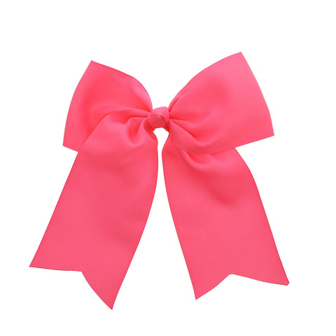 Motique Accessories Pink: Pink Jumbo Bow Clip With Tails
