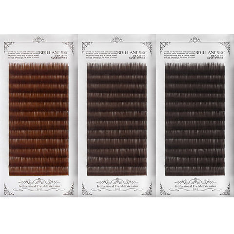 Scala Thickness 0.10mm C Curl Light Brown/Dark Brown/Black-Brown False lashes Individual Eyelash Extension Natural False Eyelashes (11mm, Black Brown)