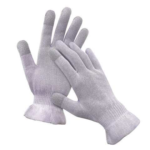MIG4U Moisturizing Beauty Gloves Touchscreen Cotton Glove for SPA, Eczema, Dry Hands, Cosmetic Treatment, grey 1 pairs size s/m