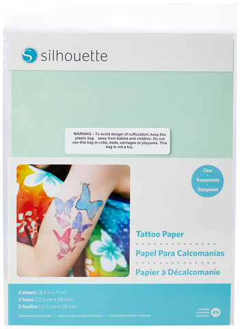 Silhouette America Temp Tattoo Paper, 8.5x11 Inches, Basic