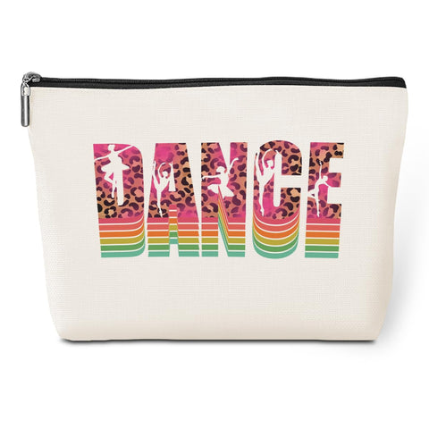 jeilink Girl Loves Dance Makeup Bag Dance Gifts Funny Dancer Ballet Lovers Gift Elegant Recital Gifts for Dancing Women Friend Girls Sister Travel Toiletry Bag for Birthday Christmas Graduation,