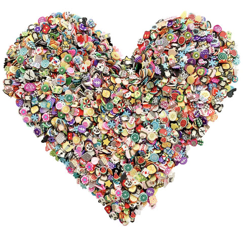 3000 PCS 3D Polymer Fimo Slices DIY Nail Art Slime Supplies Charms Slime Making Kit Decoration Arts Crafts (Mixed Pattern)