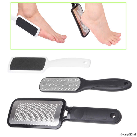 Kare Kind 2 Pack: Foot Scrubbers - Pedicure Kit - File, Rasp, Callus Remover - For Scrubbing/Exfoliation/Dead Skin Removal/Peeling - Personal Care, Grooming - Beautiful Feet, Nails, Toes -