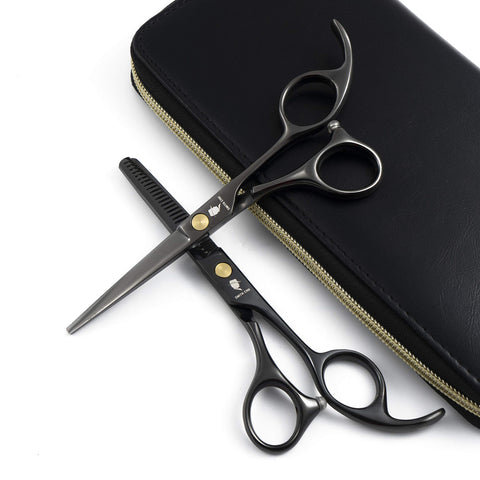 SMITH CHU Professional Hair Cutting Scissors Set - Razor Sharp Japanese 440C Stainless Steel-Hairdressing Thinning/Texturizing Shears for Barber/Hairdresser