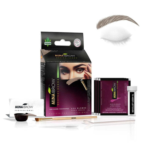 MINA ibrow Henna Ash Blonde Regular Pack & Coloring kit