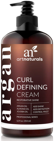 ArtNaturals Curl Defining Cream 12 Fl Oz - Curls Amplifier with Argan Oil - for Wavy and Curly Hair - Natural and Sulfate Free