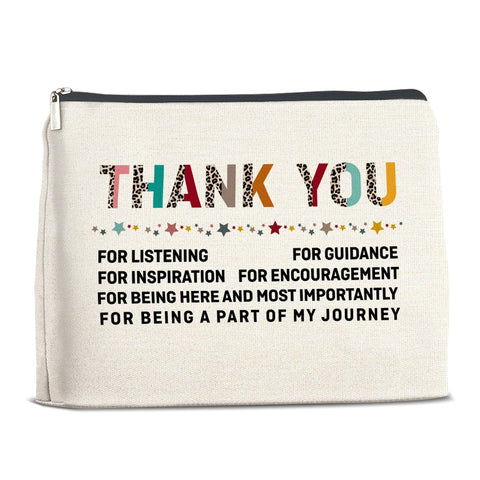 YeleY Thank You Gifts for Women - Appreciation Gifts for Coworker Teacher Leader Mentor Boss Lady - Coworker Gift for Women - Thank You Makeup Bag Cosmetic Bag Makeup Zipper Pouch, multicolor