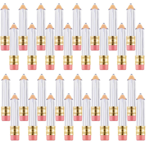 24 Pieces 5 ml Empty Lip Gloss Tube Containers Pencil Shaped Lip Balm Containers Refillable Cute Lip Gloss Tube Bottles for Women Girl DIY Cosmetics