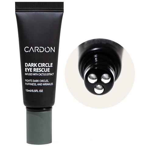 Cardon Dark Circle Eye Rescue for Men and Women | Under Eye Treatment for Dark Circles, Eye Bags, Wrinkles | Made with Peptides, Niacinamide, Hyaluronic Acid | Cooling Eye Roller (1 Pack)