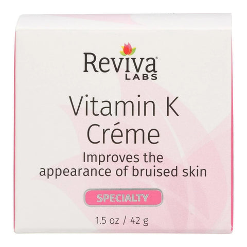 Reviva Labs Vitamin K Cream, For All Skin Types, 1.5-Ounce