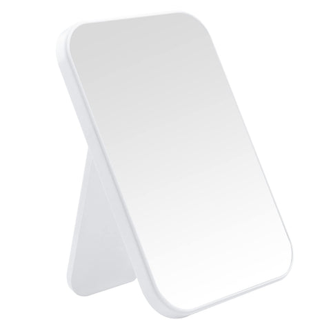DVHOK 8-Inch Desktop Makeup Mirror, Portable Princess Mirror,Table Desk Wall Hanging Dual-Purpose Square Mirror White
