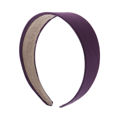 Girls 2 inch Satin Headband - Dark Purple