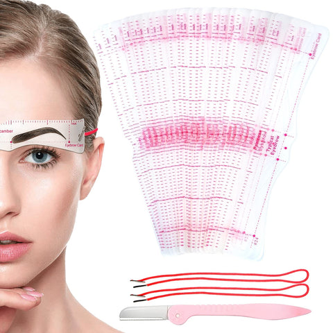 27 PCS Eyebrow Stencils,Reusable Eyebrow Shape Kit with Two Straps and Trimmer Eyebrow Template Eyebrow Makeup